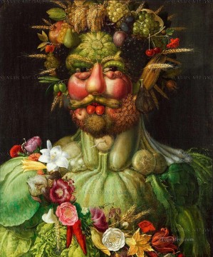  fleurs - homme de légumes et de fleurs Giuseppe Arcimboldo fantaisie